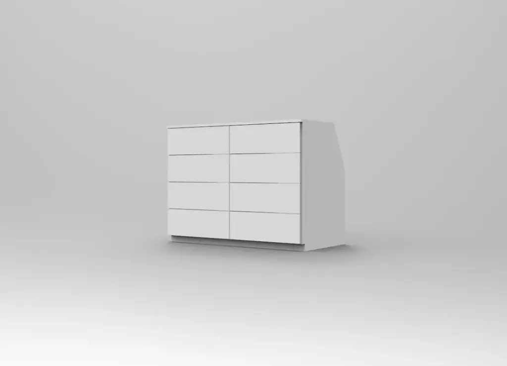 Kast met 8 lades 1.2m (MDF water resistant without finishing)