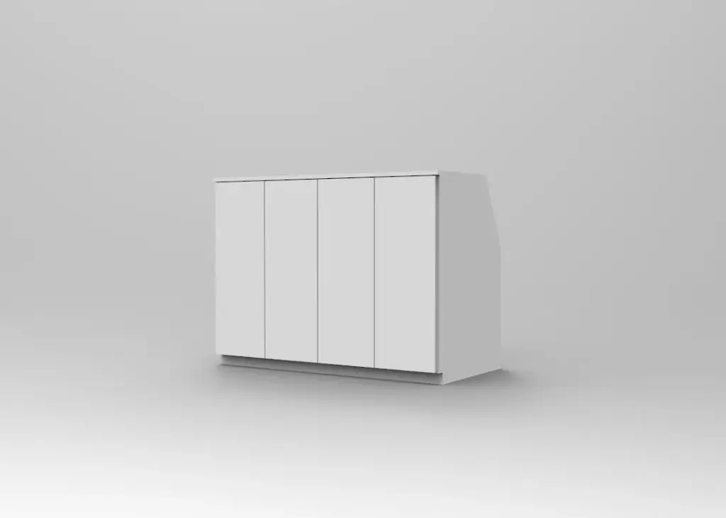 Kast met 4 Deur 1.2m (MDF water resistant without finishing)