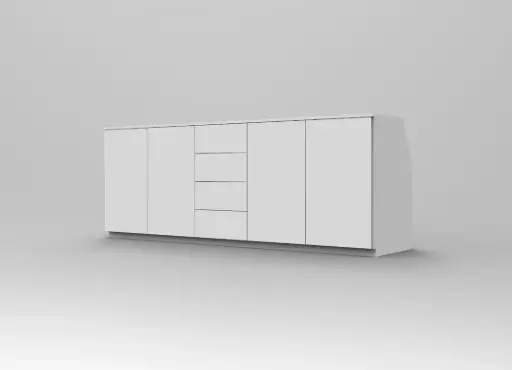 Kast met 4 Deur en 4 lades 2.36m